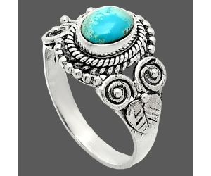 Natural Rare Turquoise Nevada Aztec Mt Ring size-6 SDR243596 R-1280, 7x5 mm