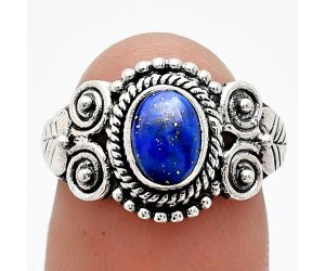 Lapis Lazuli Ring size-7 SDR243600 R-1280, 7x5 mm