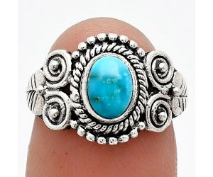 Sleeping Beauty Turquoise Ring size-6 SDR243601 R-1280, 7x5 mm