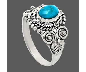 Sleeping Beauty Turquoise Ring size-6 SDR243601 R-1280, 7x5 mm