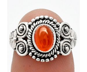 Carnelian Ring size-6 SDR243604 R-1280, 7x5 mm