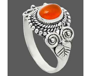 Carnelian Ring size-6 SDR243604 R-1280, 7x5 mm