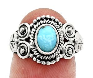 Natural Rare Turquoise Nevada Aztec Mt Ring size-8 SDR243616 R-1280, 7x5 mm