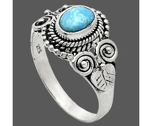 Natural Rare Turquoise Nevada Aztec Mt Ring size-8 SDR243616 R-1280, 7x5 mm