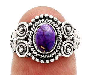 Copper Purple Turquoise Ring size-7 SDR243617 R-1280, 7x5 mm