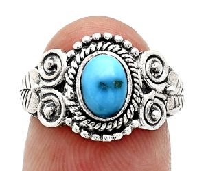 Sleeping Beauty Turquoise Ring size-7.5 SDR243618 R-1280, 7x5 mm