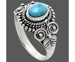 Natural Rare Turquoise Nevada Aztec Mt Ring size-7 SDR243620 R-1280, 7x5 mm