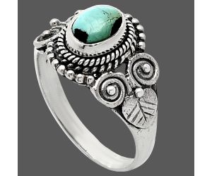 Lucky Charm Tibetan Turquoise Ring size-7 SDR243622 R-1280, 7x5 mm