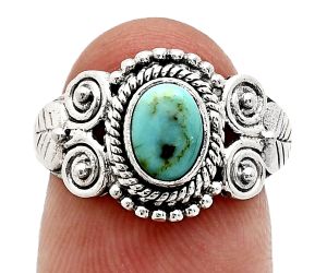 Sleeping Beauty Turquoise Ring size-8 SDR243624 R-1280, 7x5 mm