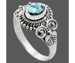 Lucky Charm Tibetan Turquoise Ring size-8 SDR243625 R-1280, 7x5 mm