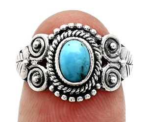 Sleeping Beauty Turquoise Ring size-7 SDR243635 R-1280, 7x5 mm