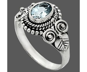 Sky Blue Topaz Ring size-7 SDR243642 R-1280, 7x5 mm