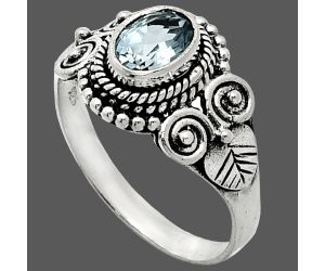 Sky Blue Topaz Ring size-8 SDR243643 R-1280, 7x5 mm