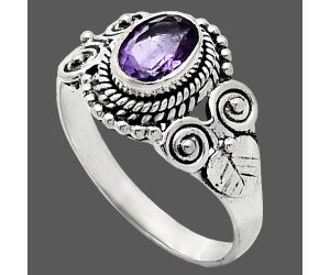 African Amethyst Ring size-7 SDR243644 R-1280, 7x5 mm