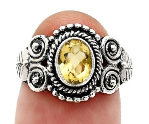 Citrine Ring size-7 SDR243663 R-1280, 7x5 mm