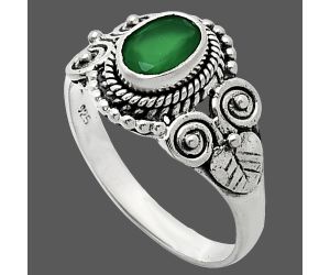 Green Onyx Ring size-7 SDR243672 R-1280, 7x5 mm