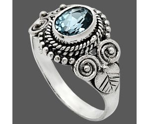 London Blue Topaz Ring size-7 SDR243681 R-1280, 7x5 mm