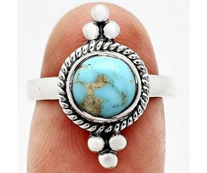 Natural Rare Turquoise Nevada Aztec Mt Ring size-7.5 SDR243691 R-1127, 8x8 mm