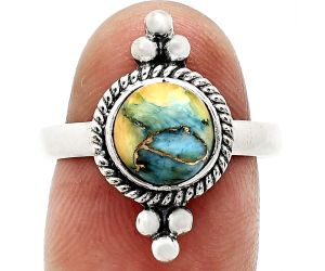 Spiny Oyster Turquoise Ring size-8 SDR243692 R-1127, 8x8 mm