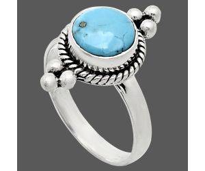 Kingman Turquoise With Pyrite Ring size-7 SDR243696 R-1127, 8x8 mm