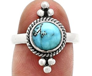 Natural Turquoise Morenci Mine Ring size-8 SDR243708 R-1127, 8x8 mm