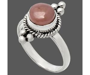 Guava Quartz Ring size-8 SDR243715 R-1127, 8x8 mm