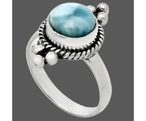 larimar (Dominican Republic) Ring size-6 SDR243727 R-1127, 8x8 mm