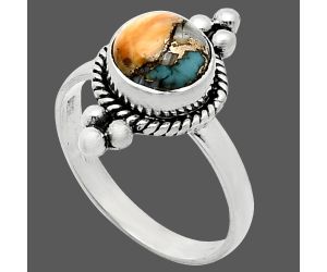 Spiny Oyster Turquoise Ring size-8 SDR243739 R-1127, 8x8 mm