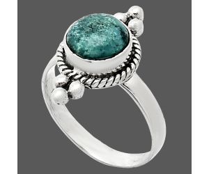 Natural Rare Turquoise Nevada Aztec Mt Ring size-7.5 SDR243743 R-1127, 8x8 mm