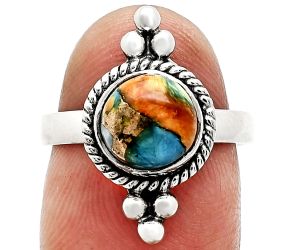 Spiny Oyster Turquoise Ring size-7 SDR243747 R-1127, 8x8 mm