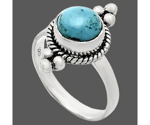 Natural Rare Turquoise Nevada Aztec Mt Ring size-7.5 SDR243754 R-1127, 8x8 mm