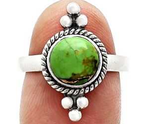 Copper Green Turquoise Ring size-8 SDR243757 R-1127, 8x8 mm