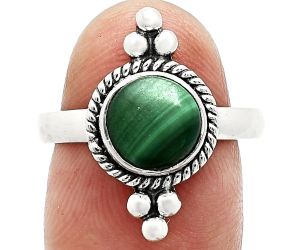 Malachite Eye Ring size-8 SDR243760 R-1127, 8x8 mm