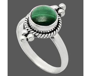 Malachite Eye Ring size-8 SDR243760 R-1127, 8x8 mm