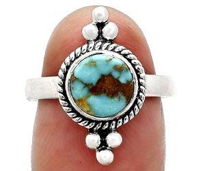 Natural Rare Turquoise Nevada Aztec Mt Ring size-8 SDR243763 R-1127, 8x8 mm