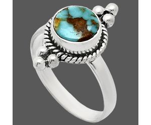 Natural Rare Turquoise Nevada Aztec Mt Ring size-8 SDR243763 R-1127, 8x8 mm