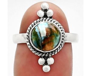 Spiny Oyster Turquoise Ring size-8 SDR243764 R-1127, 8x8 mm