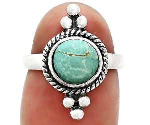 Natural Rare Turquoise Nevada Aztec Mt Ring size-6 SDR243768 R-1127, 8x8 mm