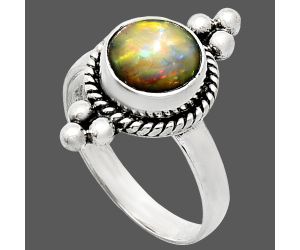 Ethiopian Opal Ring size-7 SDR243776 R-1127, 8x8 mm