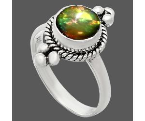 Ethiopian Opal Ring size-7.5 SDR243777 R-1127, 8x8 mm