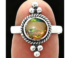 Ethiopian Opal Ring size-7.5 SDR243778 R-1127, 8x8 mm