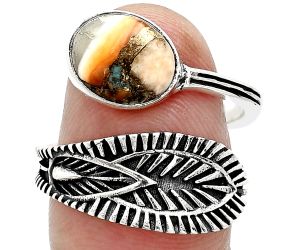 Adjustable - Spiny Oyster Turquoise Ring size-8.5 SDR243780 R-1116, 8x10 mm