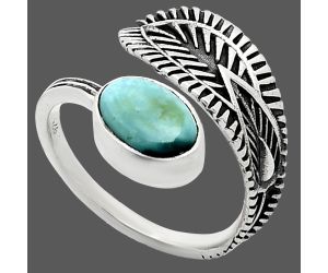 Adjustable - Natural Rare Turquoise Nevada Aztec Mt Ring size-7 SDR243783 R-1116, 7x10 mm