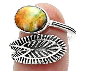 Adjustable - Spiny Oyster Turquoise Ring size-7.5 SDR243790 R-1116, 8x10 mm