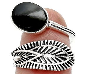 Adjustable - Black Onyx Ring size-7.5 SDR243804 R-1116, 9x11 mm