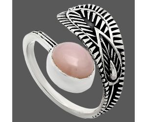 Adjustable - Pink Opal Ring size-7 SDR243808 R-1116, 7x9 mm