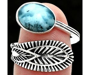 Adjustable - Larimar (Dominican Republic) Ring size-7.5 SDR243816 R-1116, 8x11 mm