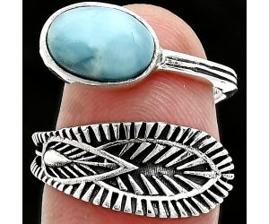 Adjustable - Larimar (Dominican Republic) Ring size-7.5 SDR243817 R-1116, 7x10 mm