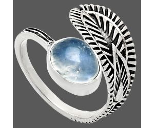 Adjustable - Rainbow Moonstone Ring size-7 SDR243818 R-1116, 8x10 mm