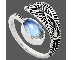 Adjustable - Rainbow Moonstone Ring size-8 SDR243819 R-1116, 7x11 mm